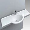 Раковина встраиваемая Fancy Marble Katja 1400, белый (2414101) Встраиваемые сверху Овальные, Прямоугольные