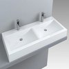 Раковина накладная двойная Fancy Marble Lily 1200 D, белый (4212201) На столешницу, Подвесные Прямоугольные
