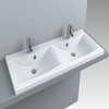 Раковина вбудована подвійна Fancy Marble Lucia 1200D, білий (1312201) Вбудовувані зверху 
