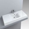Раковина накладная Fancy Marble Nadja 1200, белый (212101) На столешницу, Подвесные Прямоугольные
