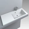 Раковина встраиваемая Fancy Marble Peggy 1250 R, белый (3613401) Встраиваемые сверху Прямоугольные