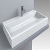 Раковина накладная Fancy Marble Ashley 900, белый матовый (2809103) На столешницу, Подвесные Прямоугольные