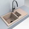 Кухонная мойка 77х43 см Fancy Marble Alabama, песочный (107087001) Врезные сверху Прямоугольные Песочный