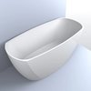 Ванна каменная 174х78 Fancy Marble Albert, белый матовый (10175003) Fancy Marble Овальные