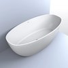 Ванна каменная 180х87 Fancy Marble Mateo, белый матовый (18180103) Fancy Marble Овальные