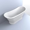 Ванна каменная 160х66 Fancy Marble Newton, белый матовый (90160103) Fancy Marble Овальные