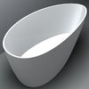Ванна каменная 170х77 Fancy Marble Dolores, белый матовый (14170103) Fancy Marble Овальные