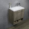 Мебельный комплект Fancy Marble Ion 50 с раковиной, дуб Брунико (ION-500 ДБ) Fancy Marble Мебельные комплекты