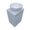Мебельный комплект Fancy Marble Fiji 50-2 с раковиной Mona 420, белый (fiji-50-2 Б Mo) Fancy Marble Мебельные комплекты