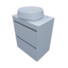 Меблевий комплект Fancy Marble Fiji 60-2 з раковиною Diana 420, білий матовий (fiji-60-2 м Di) Fancy Marble Меблеві комплекти