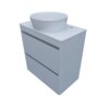 Меблевий комплект Fancy Marble Fiji 70-2 з раковиною Silvia 400, білий матовий (fiji-70-2 м Si) Fancy Marble Меблеві комплекти