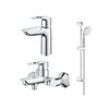 Набір змішувачів для ванни з душовим гарнітуром Grohe BauLoop, хром (UA123215M0) 
