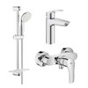 Набір змішувачів для ванни з душовим гарнітуром Grohe Eurosmart, хром (UA123244M0) 