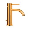 Смеситель для раковины с донным клапаном Paffoni Light, золото (LIG075HG) Для раковины Золото