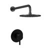 Душевая система Paffoni Shower, верхний душ d225 мм, черный матовый (KITLIG011NO) Душевые комплекты (системы) Черный матовый