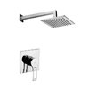 Душевая система Paffoni Shower, верхний душ 200х200 мм, хром (KITRIN010CR/M) Душевые комплекты (системы) Хром