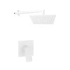 Душевая система Paffoni Shower, верхний душ 200х200 мм, белый матовый (KITTI010BO/M) Душевые комплекты (системы) Белый матовый