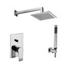 Душова система Paffoni Shower, верхній душ 200х200 мм, хром (KITTA015CR/M) Душові комплекти (системи) Хром