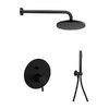 Душевой комплект Paffoni Shower, верхний душ d 300 мм, черный матовый (KITLIG015NO300) Душевые комплекты (системы) Черный матовый