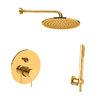 Душевой комплект Paffoni Shower, верхний душ d 300 мм, золото (KITLIG015HG300) Душевые комплекты (системы) Золото