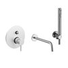 Душевая система для ванны Paffoni Shower, с изливом 175 мм, нерж. сталь (KITLIG015ST175) Душевые комплекты (системы) Нерж. сталь