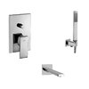 Душевая система для ванны Paffoni Shower, с изливом 205 мм, хром (KITEL015CR/M205) Душевые комплекты (системы) Хром