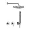 Душевой комплект Paffoni Shower, верхний душ 225 мм, нерж. сталь (KITLIG010ST) Душевые комплекты (системы) Нерж. сталь