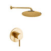 Душова система Paffoni Shower, верхній душ d300 мм, золото матовий (KITLIG011HGSP300) Душові комплекти (системи) Золото матове