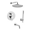 Душевой комплект для ванны Paffoni Shower, верхний душ d 300 мм, хром (KITLIG019CR300) Душевые комплекты (системы) Хром
