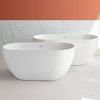 Ванна из литиевого мрамора 150х75 Sanycces Rondo, белый (BN312150075WG) Sanycces Овальные