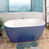 Ванна акрилова 150х75 Sanycces Trento Sanycoat, білий матовий/RAL (BN125150075WMRAL) Sanycces Овальні