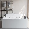 Гідромасажна акрилова ванна Sanycces Cube Elegance 190х120 см, білий (BN121190120E) Sanycces Прямокутні