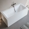 Ванна акрилова з гідромасажем Sanycces Cube DS Confort 170х70 см, білий (BN12117070DS) Sanycces Прямокутні