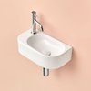 Раковина 40х22 cm Sanycces Petit L, белый (LV5240402212IWG) На столешницу, Подвесные Овальные