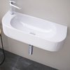 Раковина 71,5х27,5 cm Sanycces Petit L, белый (LV5240722812IWG) На столешницу, Подвесные Овальные