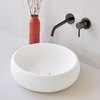 Раковина накладная Ø36x12h cm Sanycces Rondo, белый матовый (LV312D3612WM) На столешницу Круглые