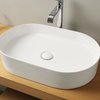 Раковина накладная 38х60 cm Sanycces Trapani, белый матовый (LV5210613913WM) На столешницу, На тумбу Овальные