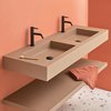 Раковина 140x46 cm Sanycces Clever Duo, капучино (LV30414046122SCA) На столешницу, Подвесные Прямоугольные