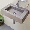 Раковина 100x46 cm Sanycces Clever, капучино (LV3041004612CA) На столешницу, Подвесные Прямоугольные