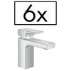 Смеситель для раковины Hansgrohe Vernis Shape, с донным клапаном, 6 шт., хром (71597000) Для раковины Хром