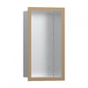 Настенная ниша с рамкой Hansgrohe XtraStoris Individual 30x15х10 см, нержавеющая сталь/матовая бронза (56094140) Скрытые ниши Hansgrohe
