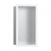 Настенная ниша с рамкой Hansgrohe XtraStoris Individual 30x15х10 см, нержавеющая сталь/белый матовый (56094700) Скрытые ниши Hansgrohe