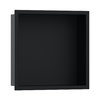 Настенная ниша со встроенной рамой Hansgrohe XtraStoris Original, 30x30х7 см, черный матовый (56093670) Скрытые ниши Hansgrohe