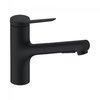 Змішувач для кухні Hansgrohe Zesis M33 150 sBox, з висувною лійкою, 2 види струменя, чорний матовий (74803670) Для кухні Чорний матовий