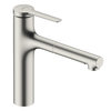 Смеситель для кухни Hansgrohe Zesis M33 160, с выдвижной лейкой, нержавеющая сталь (74801800) Для кухни Нержавеющая сталь