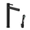 Смеситель для раковины Hansgrohe Finoris 260, с гигиеническим душем, черный матовый (76220670) Для раковины Черный матовый