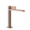 Смеситель для раковины Gessi Inverso Rigato, без донного клапана, Copper PVD (73506-030) Для раковины Медь PVD