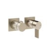 Змішувач для душу на 2 позиції Gessi Inverso Rigato, Finox Brushed Nickel (73538-149) Для душа Матовий нікель