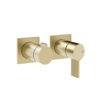 Смеситель для душа на 2 позиции Gessi Inverso Rigato, Brass Brushed PVD (73538-727) Для душа Матовая латунь PVD