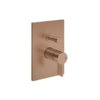Смеситель на 2 позиции с переключателем Gessi Inverso Rigato, Copper Brushed PVD (73579-708) Для ванны, Для душа Матовая медь PVD
